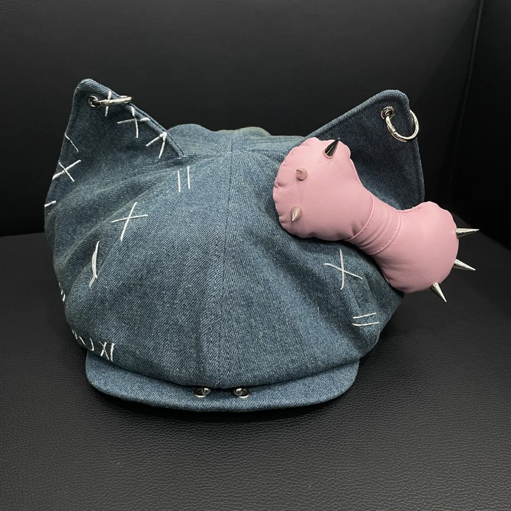 2024 niche design dog ear creative cross fashion baseball hat men's and women's same style - Image 10