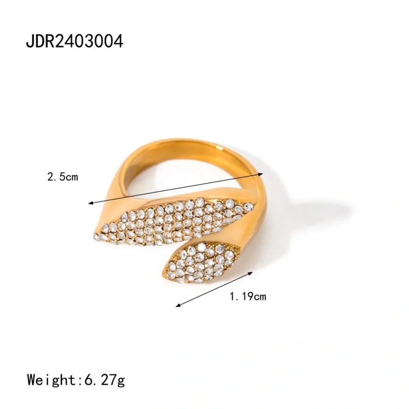 Jieding European and American ring stainless steel zircon pearl ring high-end niche ring titanium steel hand jewelry cross-border jewelry - Image 14